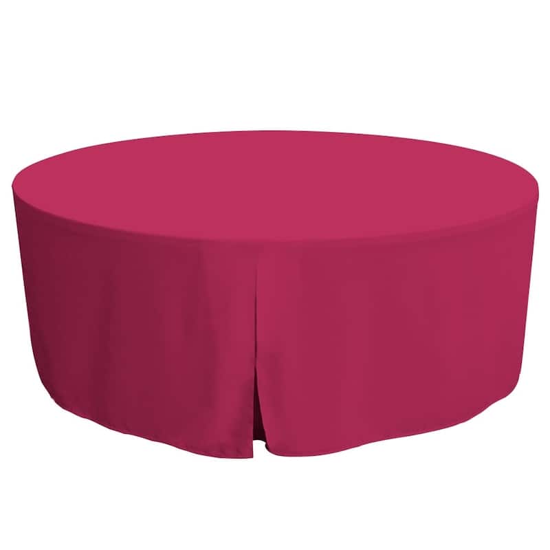 Tablevogue Solid Round Table Cover - 72" Round - Fuchsia