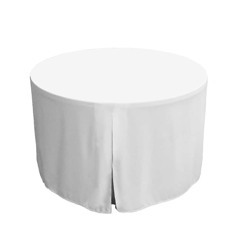 Tablevogue Solid Round Table Cover - 48" Round - White
