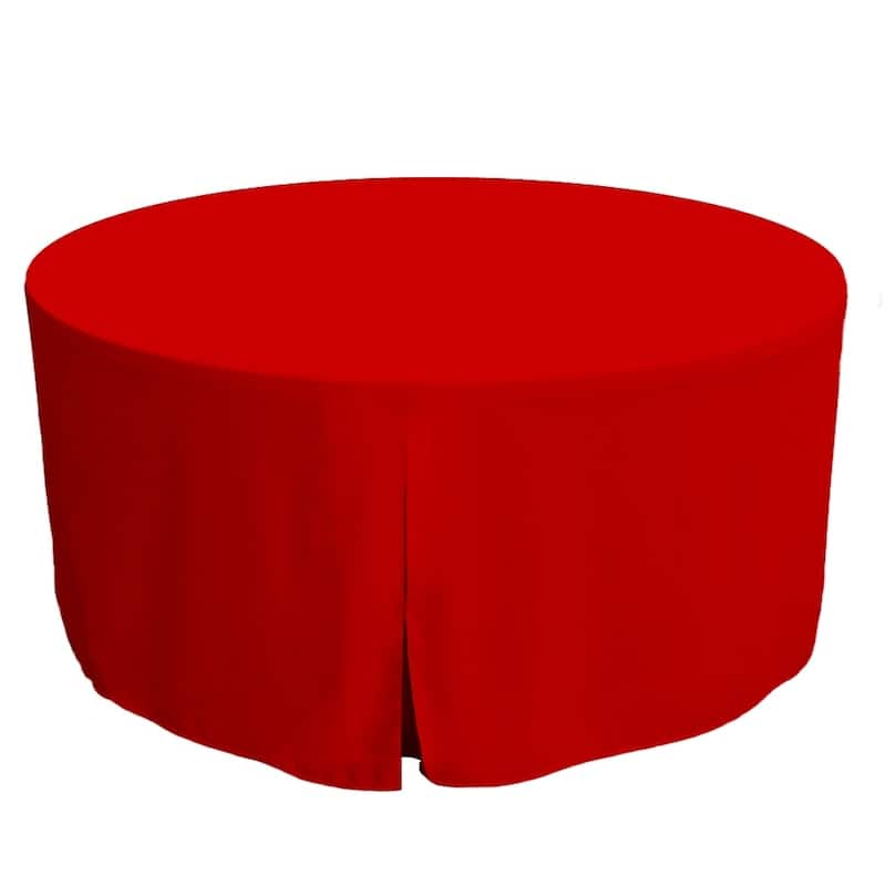 Tablevogue Solid Round Table Cover - 60 Inches - Red