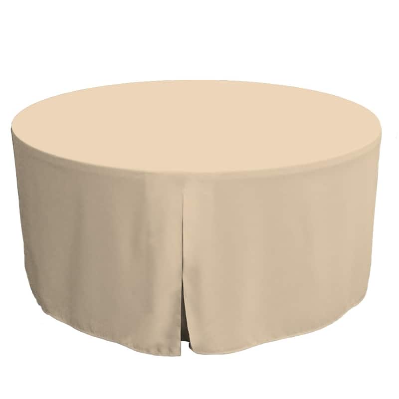 Tablevogue Solid Round Table Cover - 60" Round - Natural