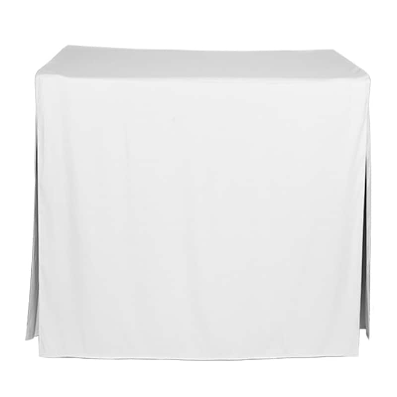 Tablevogue Solid Round Table Cover - 34"W x 34"L - White
