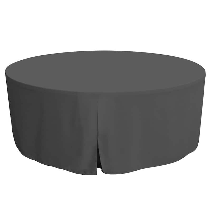 Tablevogue Solid Round Table Cover - 72" Round - Charcoal