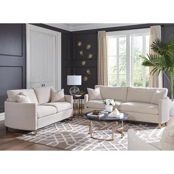 Corliss Beige Upholstered 2 Piece Living Room Sets