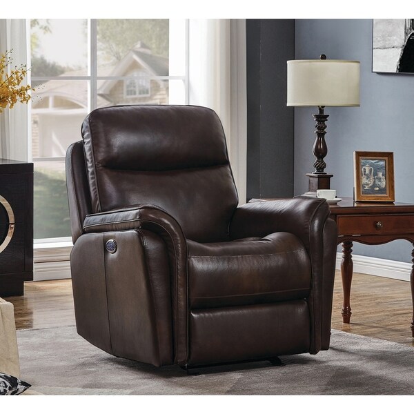 Cushion Back Upholstered Power Glider Recliner