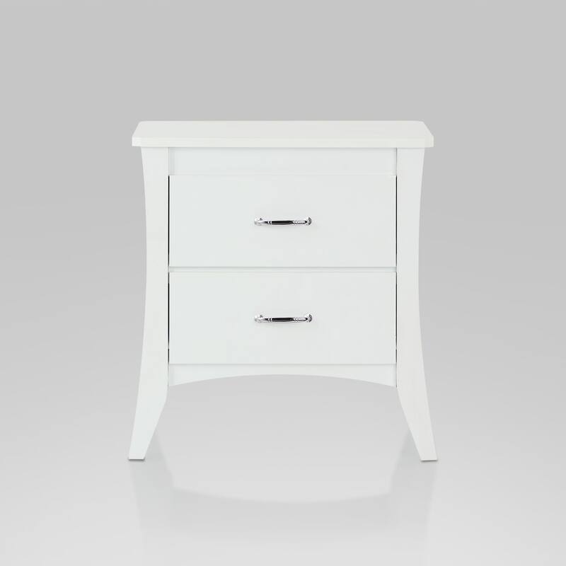 Modern Designs 25" 2-Drawer Nightstand Table - White