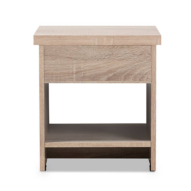 Modern Designs Contemporary Two-Tone Oak and Grey Nightstand