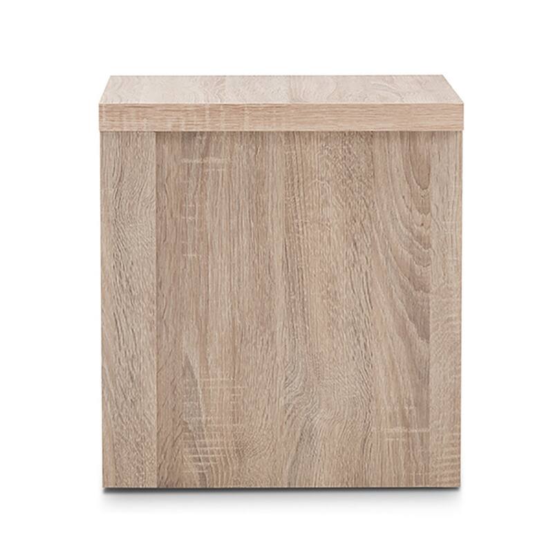 Modern Designs Contemporary Two-Tone Oak and Grey Nightstand