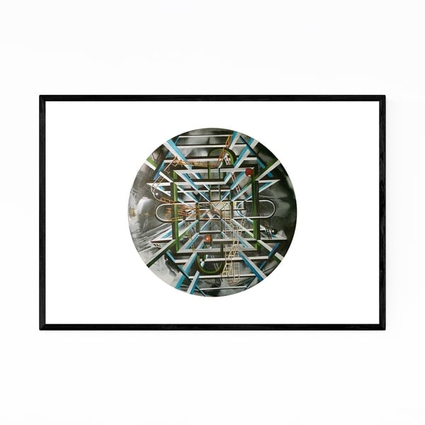 Noir Gallery Abstract Painting Circle Framed Art Print