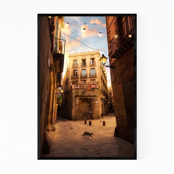 Noir Gallery Barcelona Spain Architecture Photo Framed Art Print
