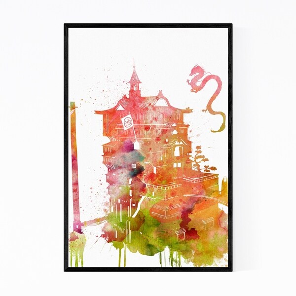 Noir Gallery Spirited Away Movie Painting Framed Art Print
