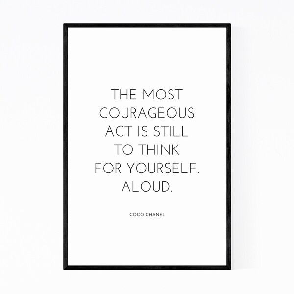 Noir Gallery Inspirational Typography Quote Framed Art Print