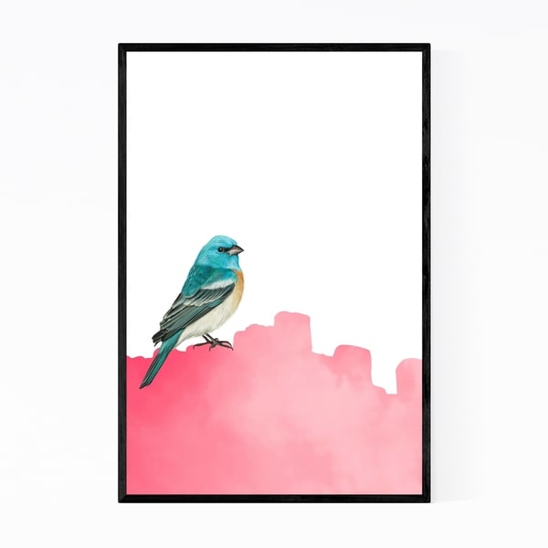 Noir Gallery Bird Animal Collage Colorful Framed Art Print
