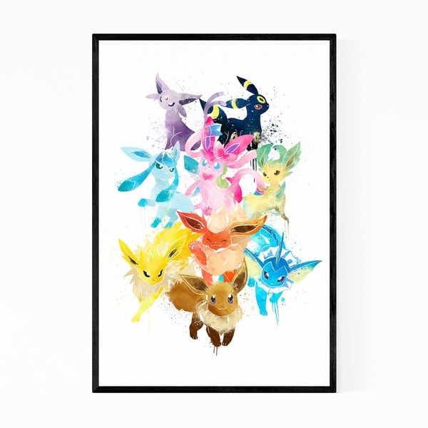 Noir Gallery Eevee Pokemon Painting Framed Art Print