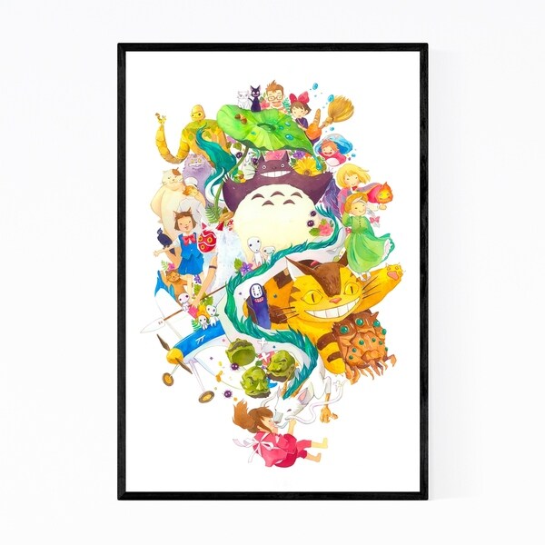 Noir Gallery Studio Ghibli Movie Characters Framed Art Print