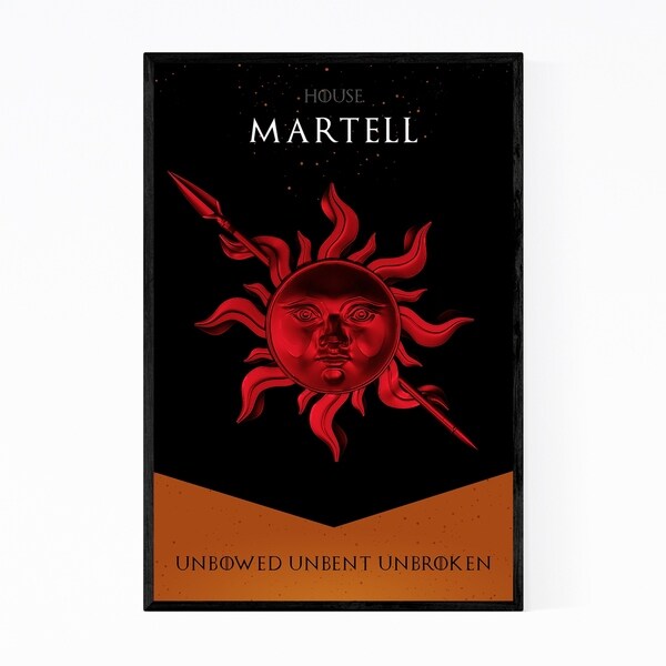 Noir Gallery Game of Thrones House Martell Framed Art Print