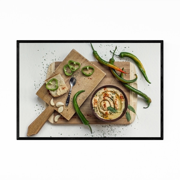 Noir Gallery Hummus Food Still Life Photo Framed Art Print