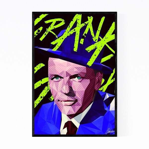 Noir Gallery Frank Sinatra Portrait Illustration Framed Art Print