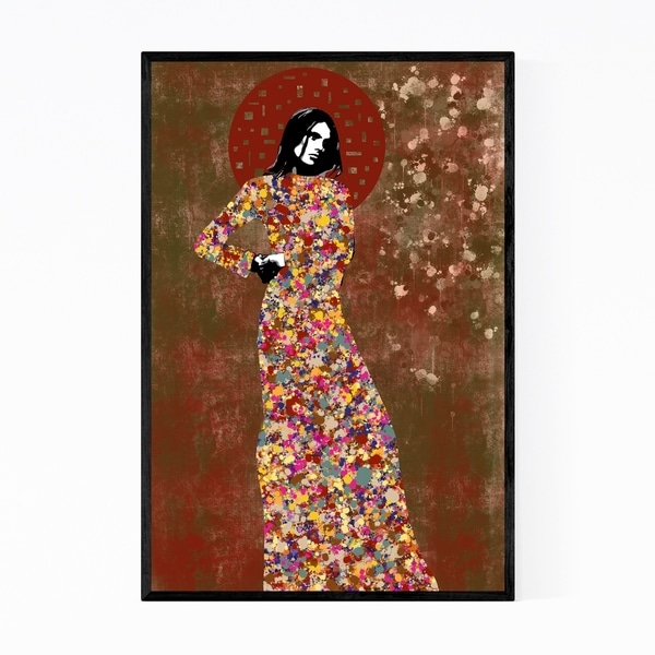 Noir Gallery Feminine Figurative Mosaic Portrait Framed Art Print