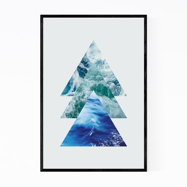 Noir Gallery Ocean Geometric Triangle Nature Framed Art Print