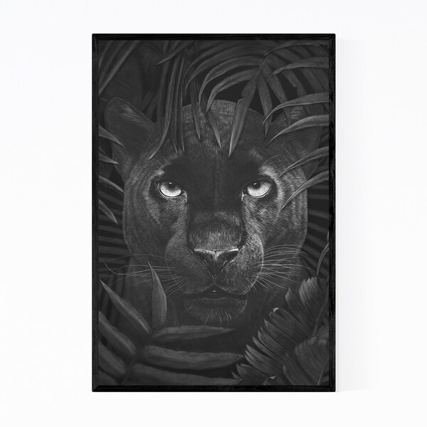 Noir Gallery Panther Animal Jungle Illustration Framed Art Print