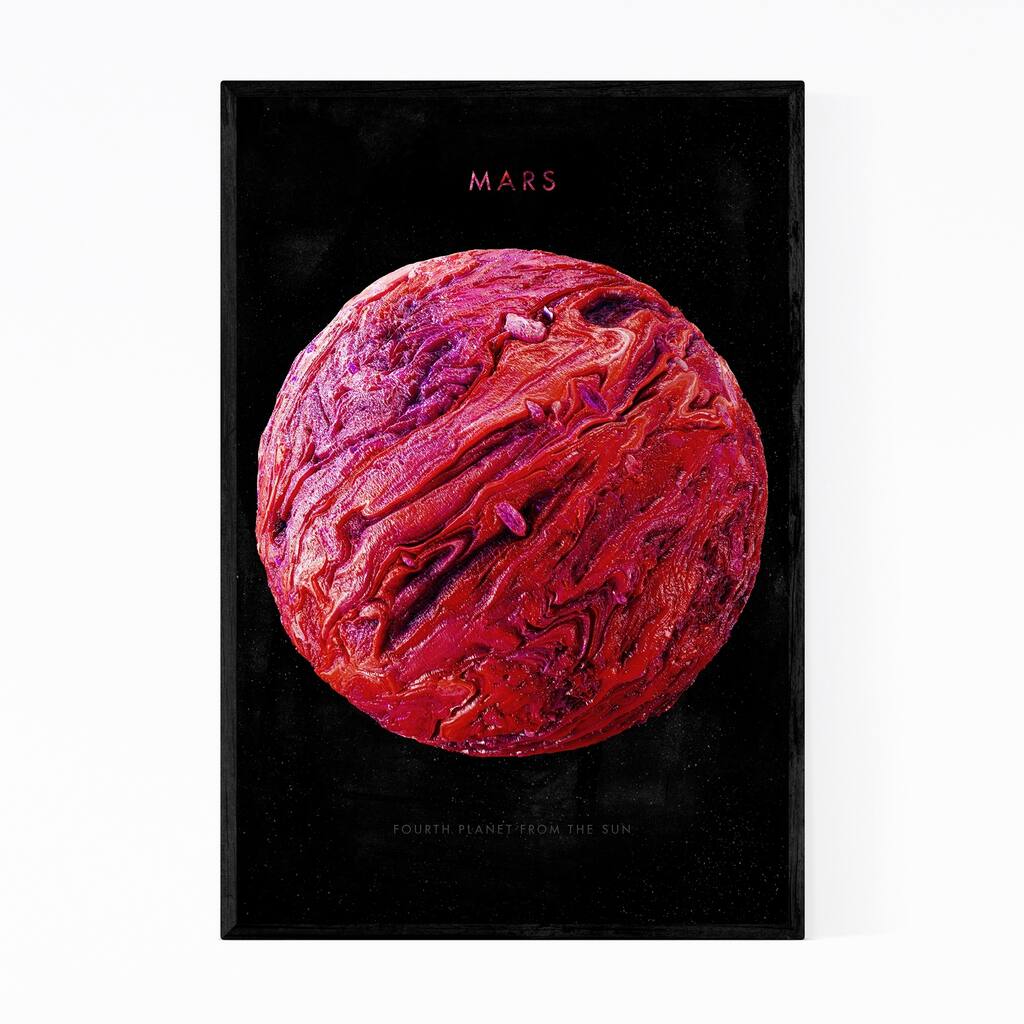 Noir Gallery Planet Mars Solar System Astronomy Framed Art Print