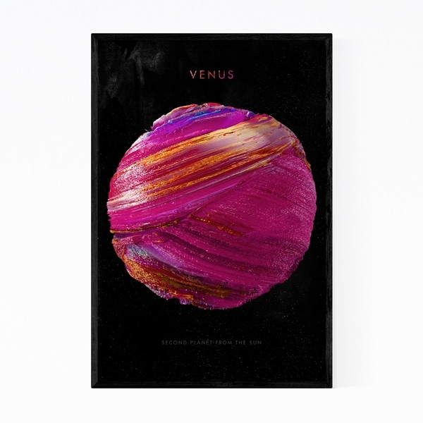 Noir Gallery Planet Venus Solar System Astronomy Framed Art Print