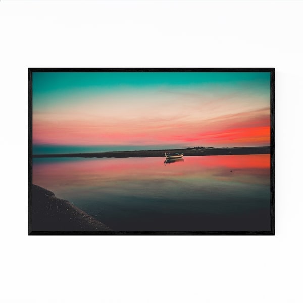 Noir Gallery Boat Sunset Portugal Landscape Framed Art Print