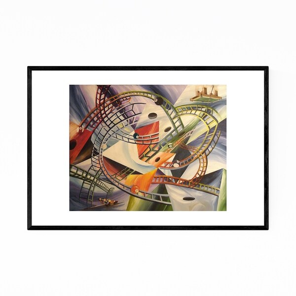 Noir Gallery Billiards Pool Rollercoaster Framed Art Print