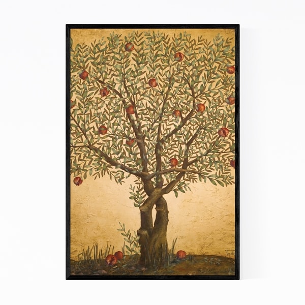 Noir Gallery Pomegranate Tree Oil Painting Framed Art Print
