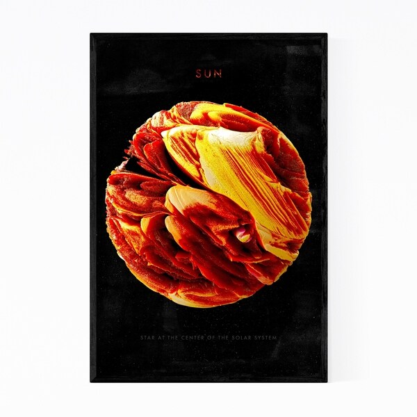 Noir Gallery Sun Solar System Astronomy Framed Art Print
