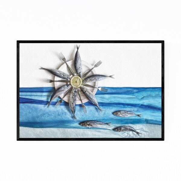 Noir Gallery Fish Food Kitchen Still Life Framed Art Print