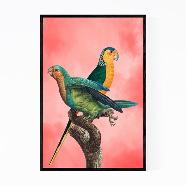 Noir Gallery Birds Animal Nature Pink Sky Framed Art Print