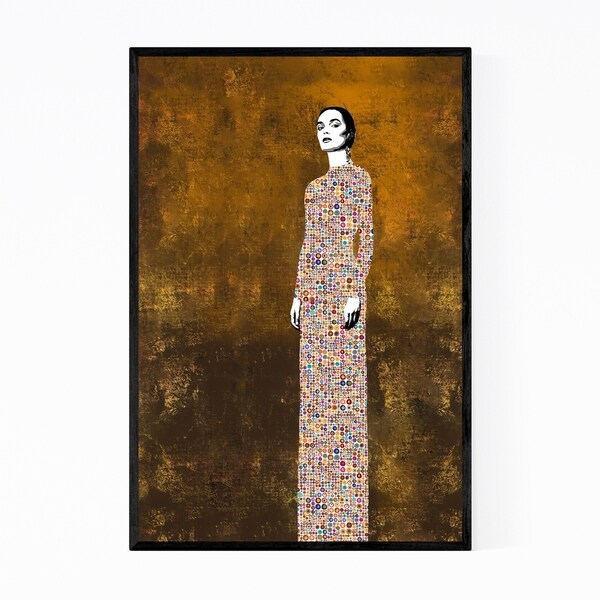 Noir Gallery Feminine Figurative Mosaic Portrait Framed Art Print