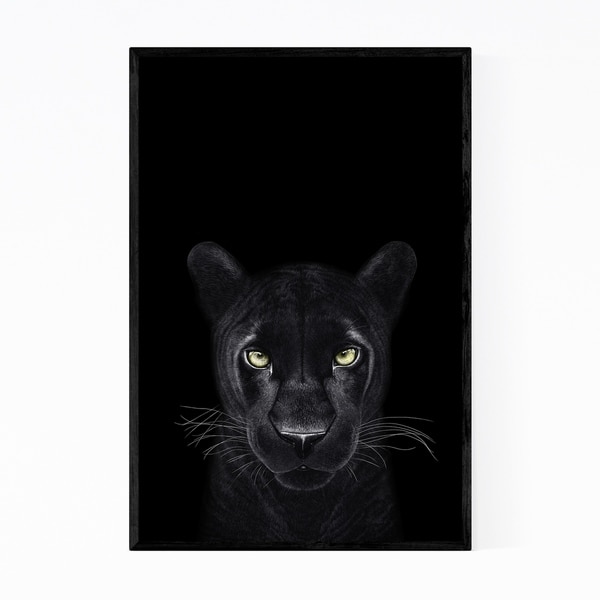 Noir Gallery Panther Animal Illustration Framed Art Print