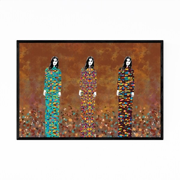 Noir Gallery Feminine Figurative Mosaic Portrait Framed Art Print