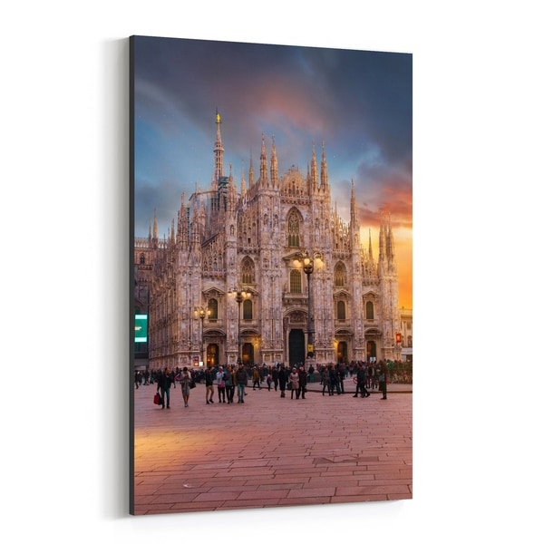 Noir Gallery Milan Italy Duomo Architecture Canvas Wall Art Print