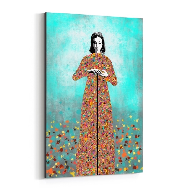 Noir Gallery Feminine Figurative Mosaic Portrait Canvas Wall Art Print