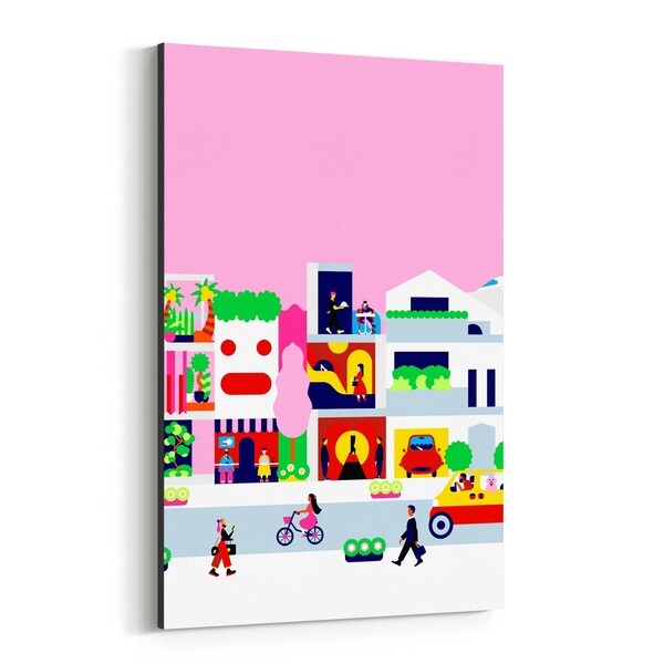 Noir Gallery Tokyo Japan Cityscape Illustration Canvas Wall Art Print