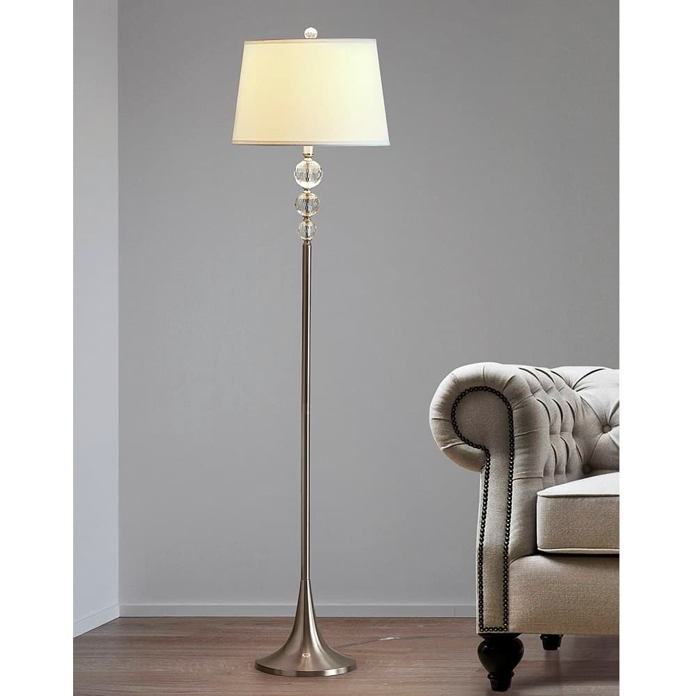 61.5" Madison Crystal Balls Metal Floor Lamp