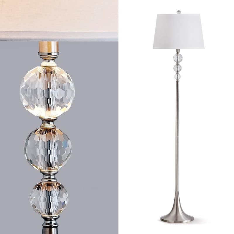 61.5" Madison Crystal Balls Metal Floor Lamp