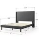 Priage by Zinus Upholstered Wingback Platform Bed - Thumbnail 5