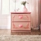 preview thumbnail 1 of 7, Telfs Transitional Pink Wood 2-Drawer Nightstand with Heart Drawer Pulls by Copper Grove Pink