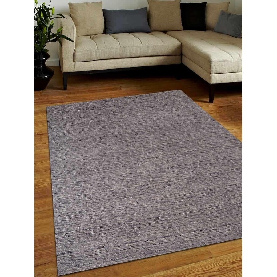 Modern Solid Color Carpet Indian Hand Knotted Gabbeh Oriental Area Rug - 8' x 10'