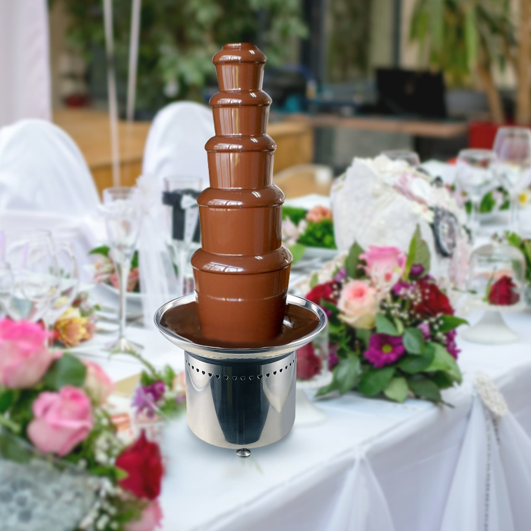 Shop Co Z 5 Tier Stainless Steel Chocolate Fondue Fountain With