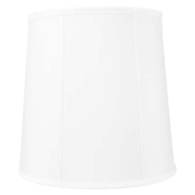 10x12x12" SLIP UNO FITTER White Linen Fabric Drum Lampshade