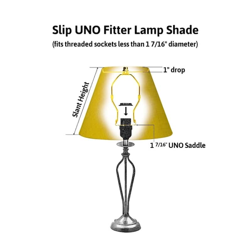 12x14x10" SLIP UNO FITTER Hardback Drum Lamp Shade Granite Gray