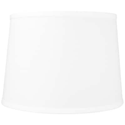 12x14x10" SLIP UNO FITTER White Linen Drum Lampshade