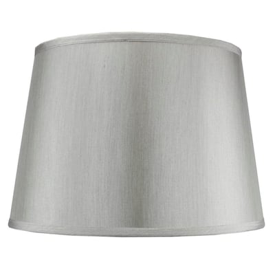 13x16x11" SLIP UNO FITTER Bavarian Gray Floor Lampshade, Silver liner