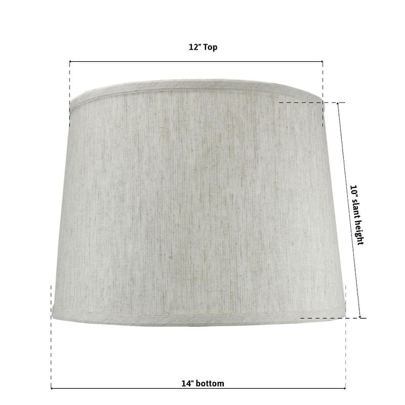 12x14x10" SLIP UNO FITTER Textured Oatmeal Drum Shade