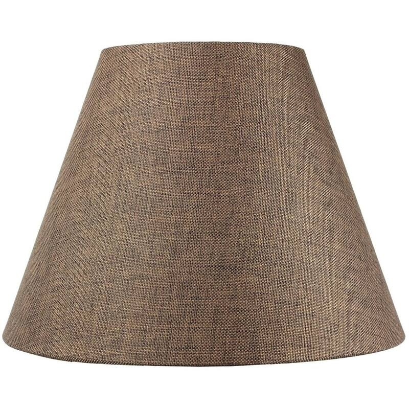 8x16x12" SLIP UNO FITTER Hard Back Empire Lampshade - Chocolate Burlap